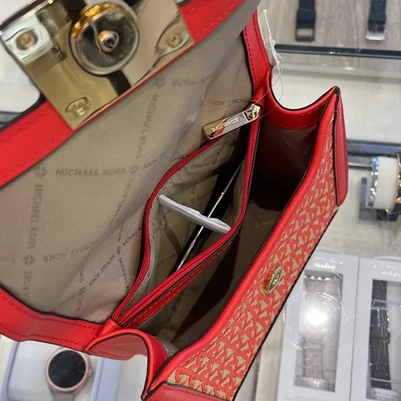 MICHAEL KORS SONIA SMALL SHOULDER XBODY Coral Reef - Picture 16 of 16